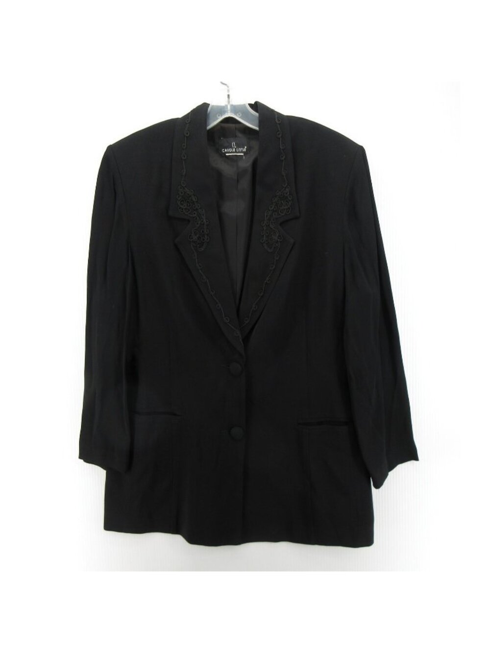 VINTAGE Carole Little Blazer 12 Jacket Coat Soutache Lapel Evening
